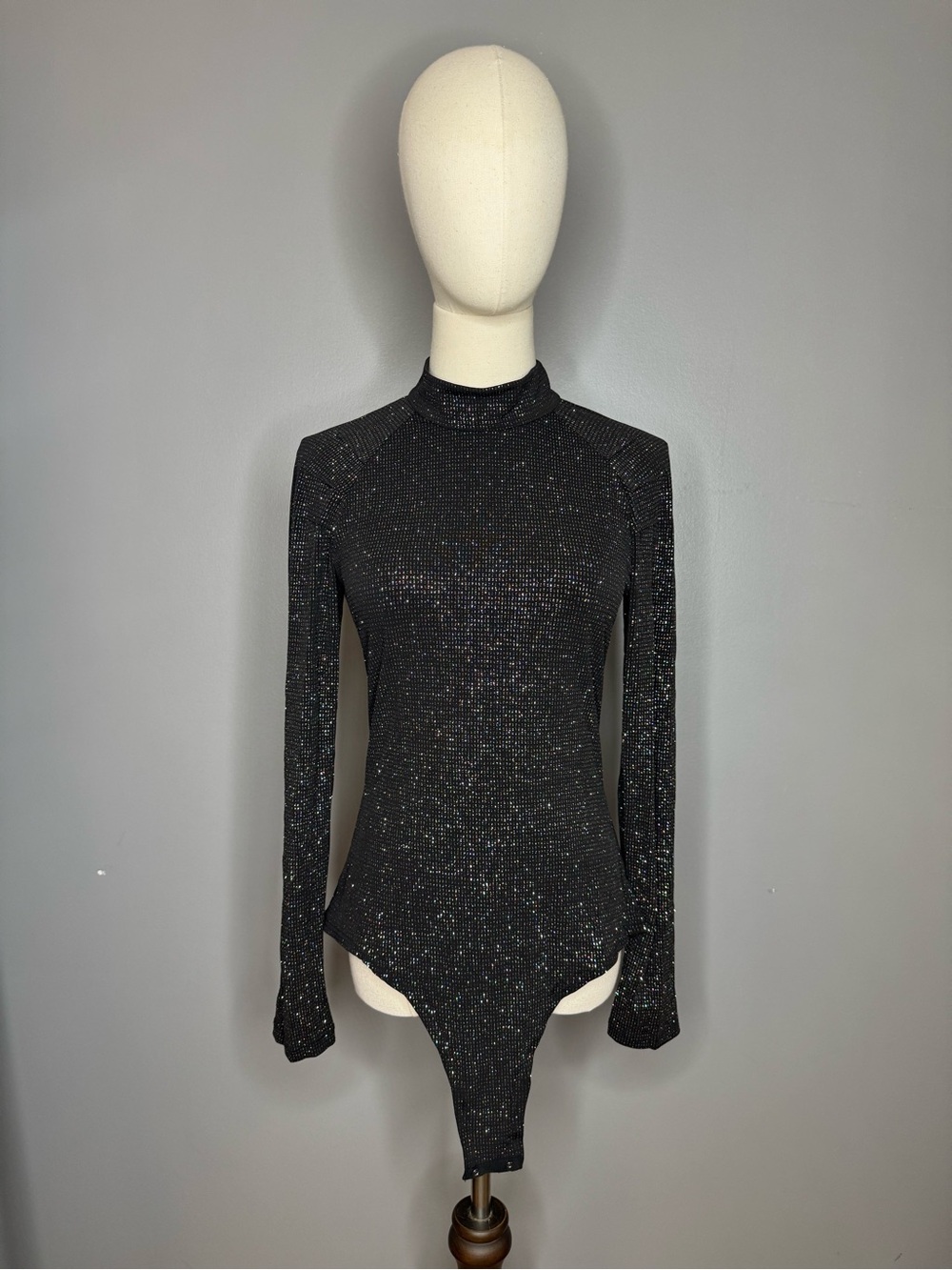 Opening Ceremony Black Glitter Bodysuit.